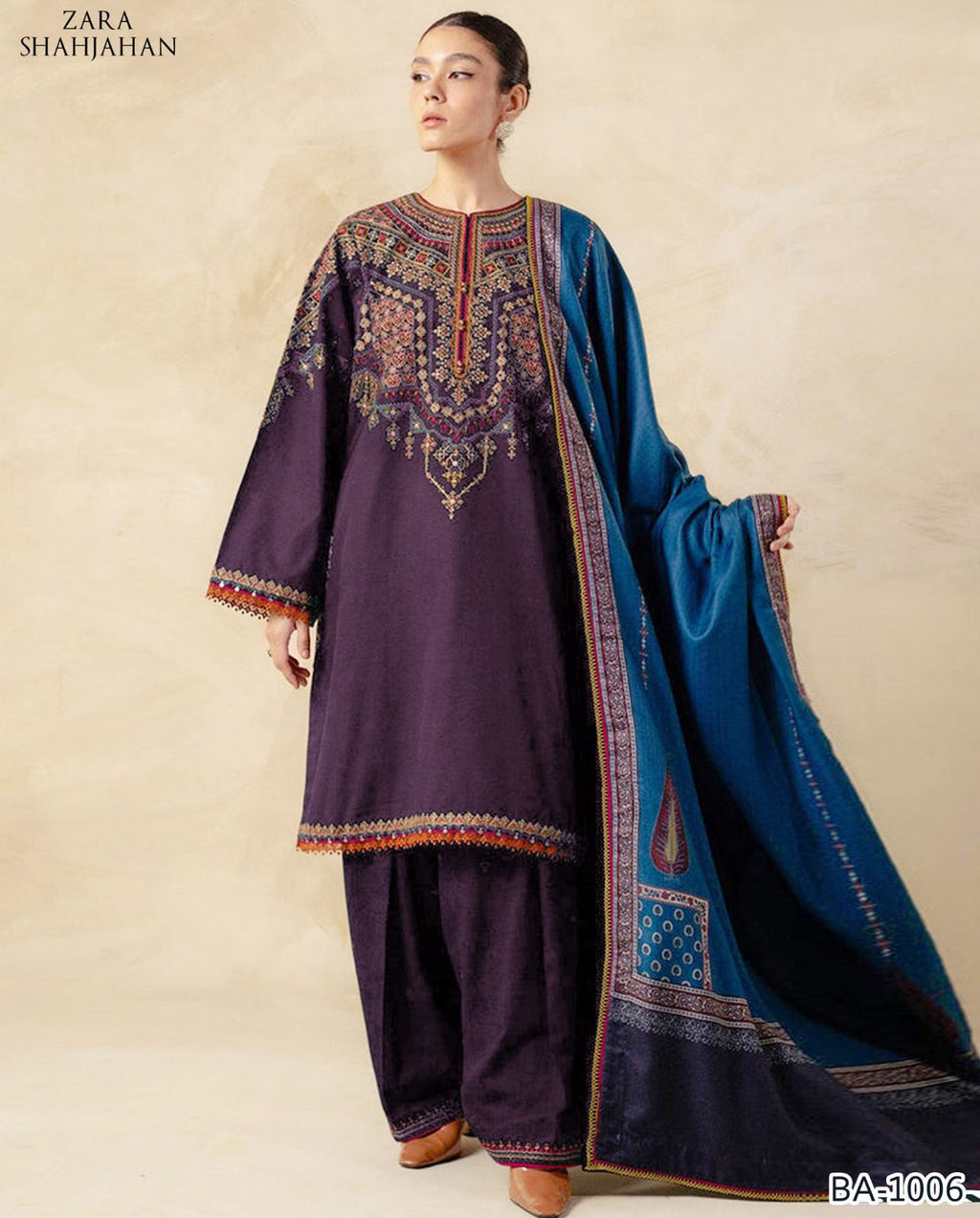 ZARA SHAHJAHAN EMBROIDED LAWN 2PC