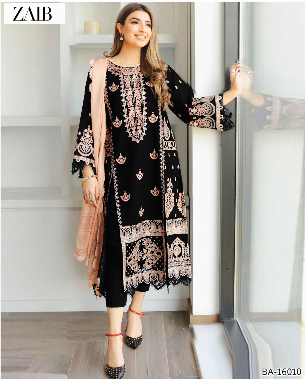 ZAIB EMBROIDED LAWN 3PC
