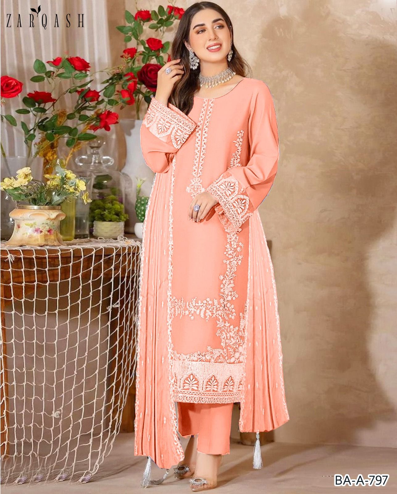 ZARQASH EMBROIDED LAWN 3PC
