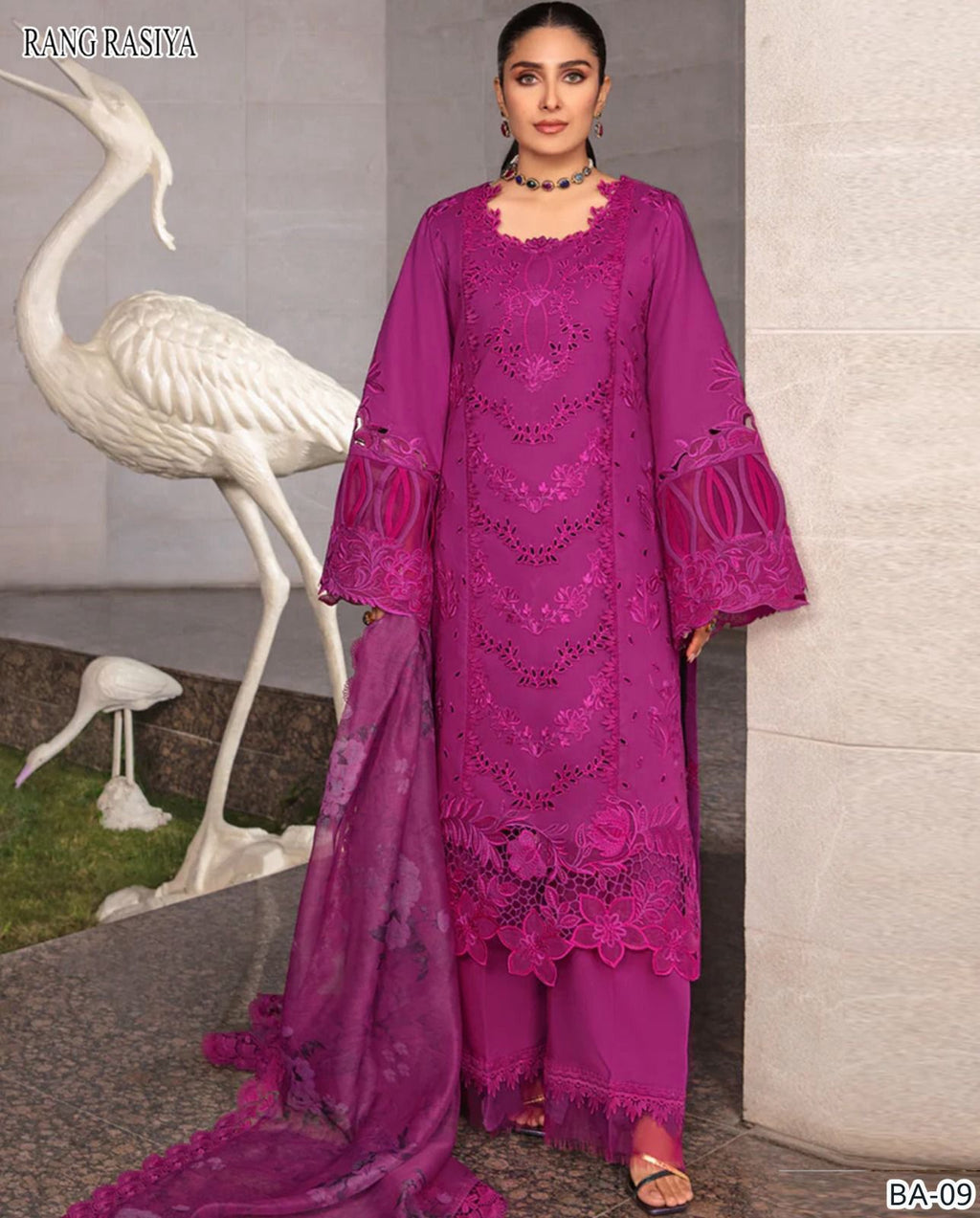 RANGRASIYA EMBROIDED LAWN 3PC