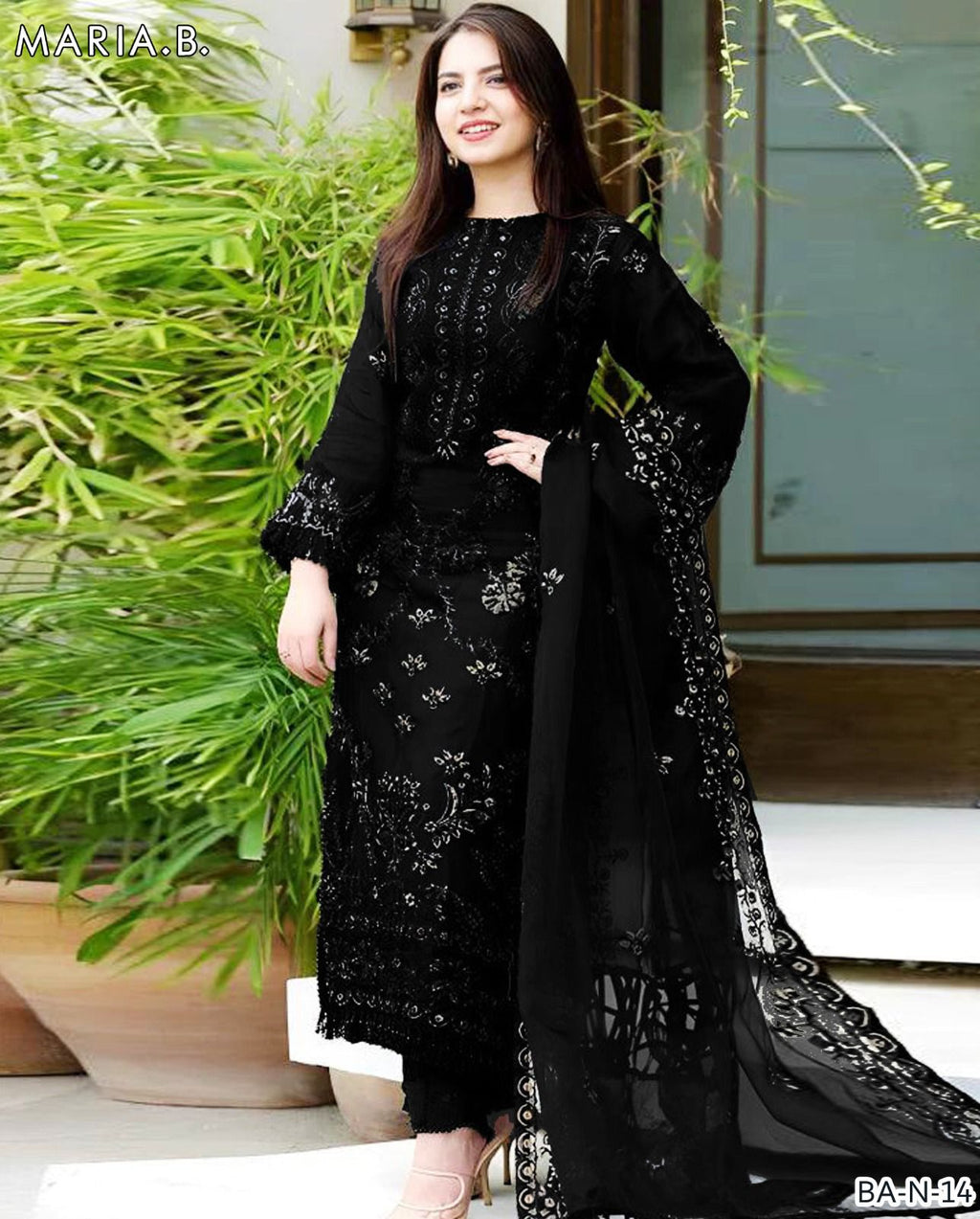MARIA.B EMBROIDED LAWN 3PC