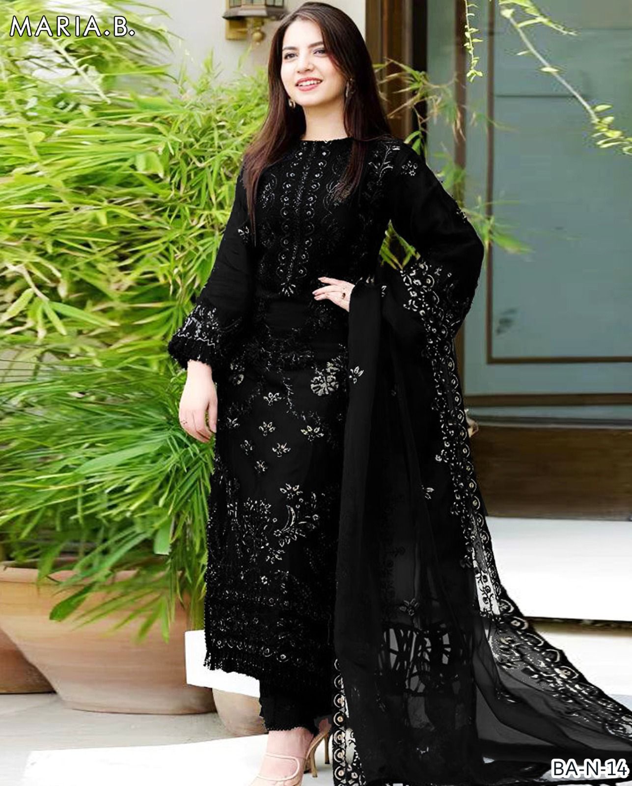 MARIA.B EMBROIDED LAWN 3PC