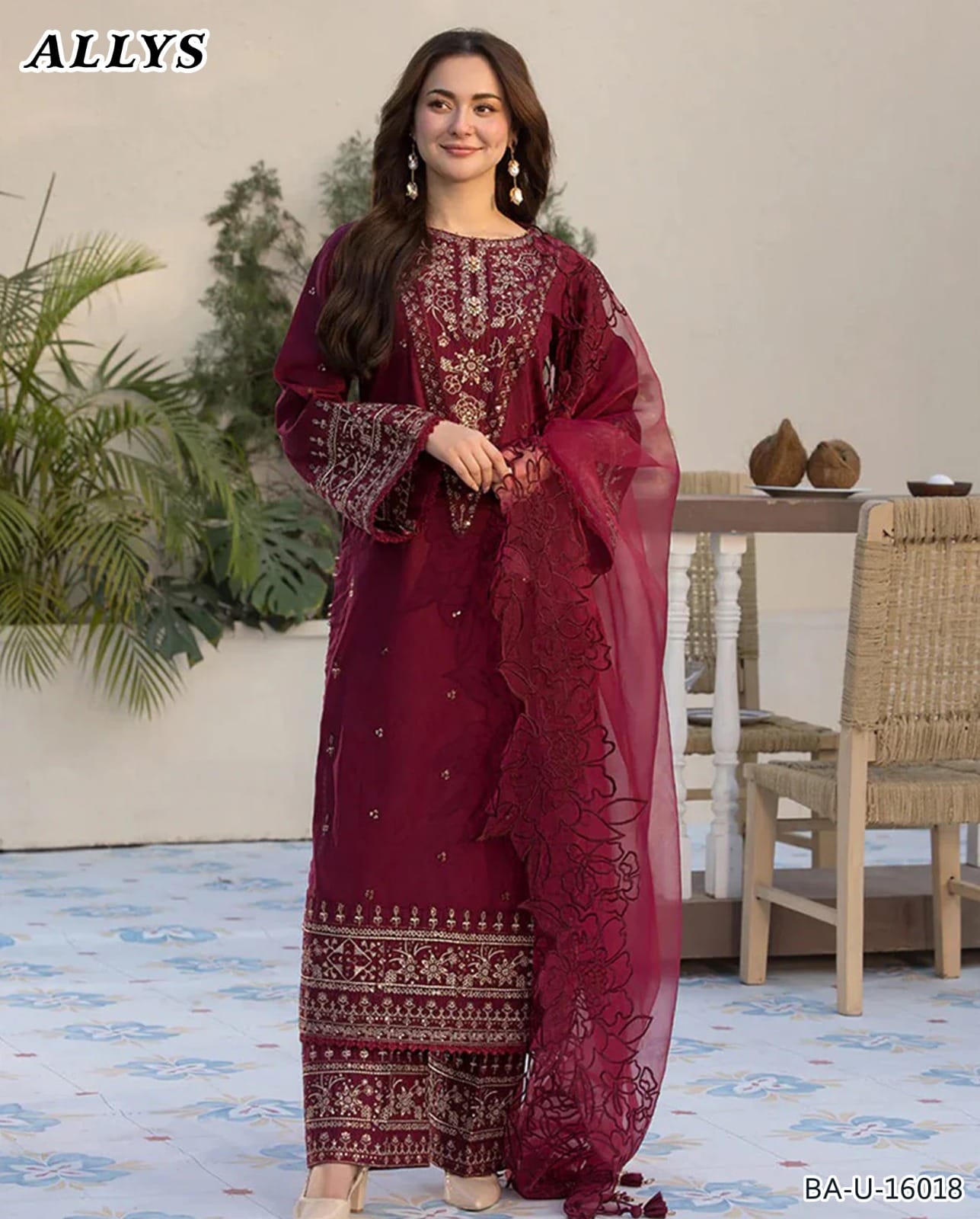 ALLYS EMBROIDED LAWN 3PC