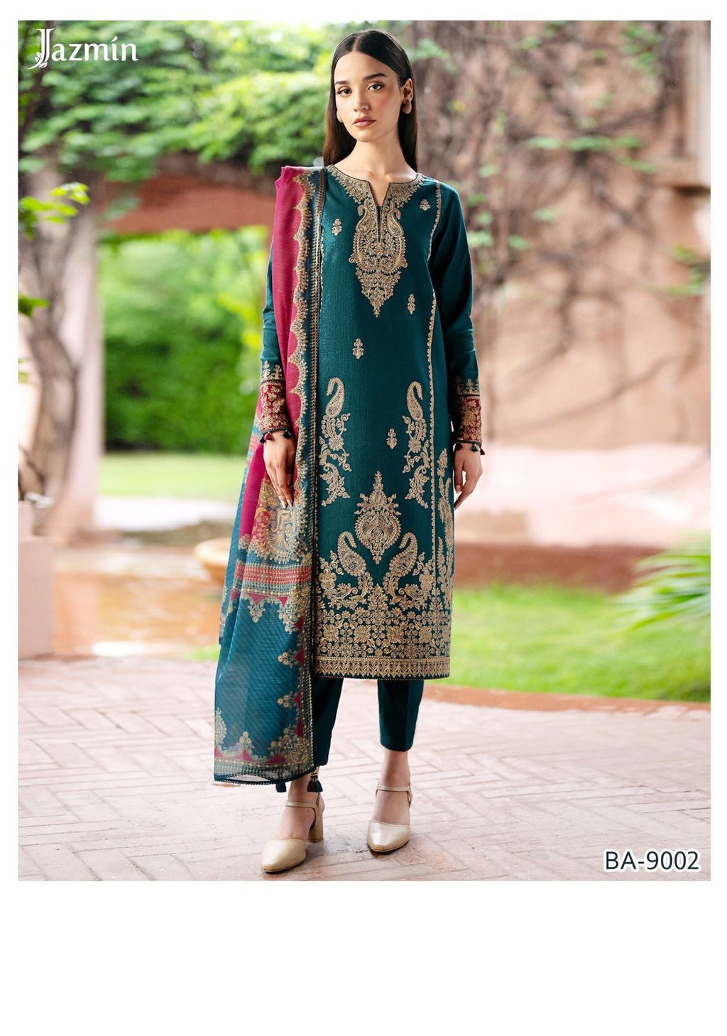 JAZMIN EMBROIDED LAWN 2PC