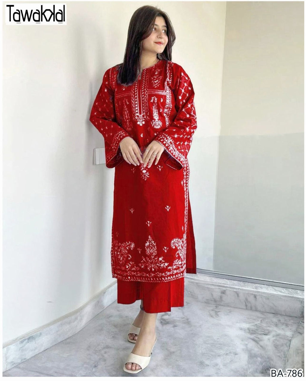 TAWAKAL EMBROIDED LAWN 2PC