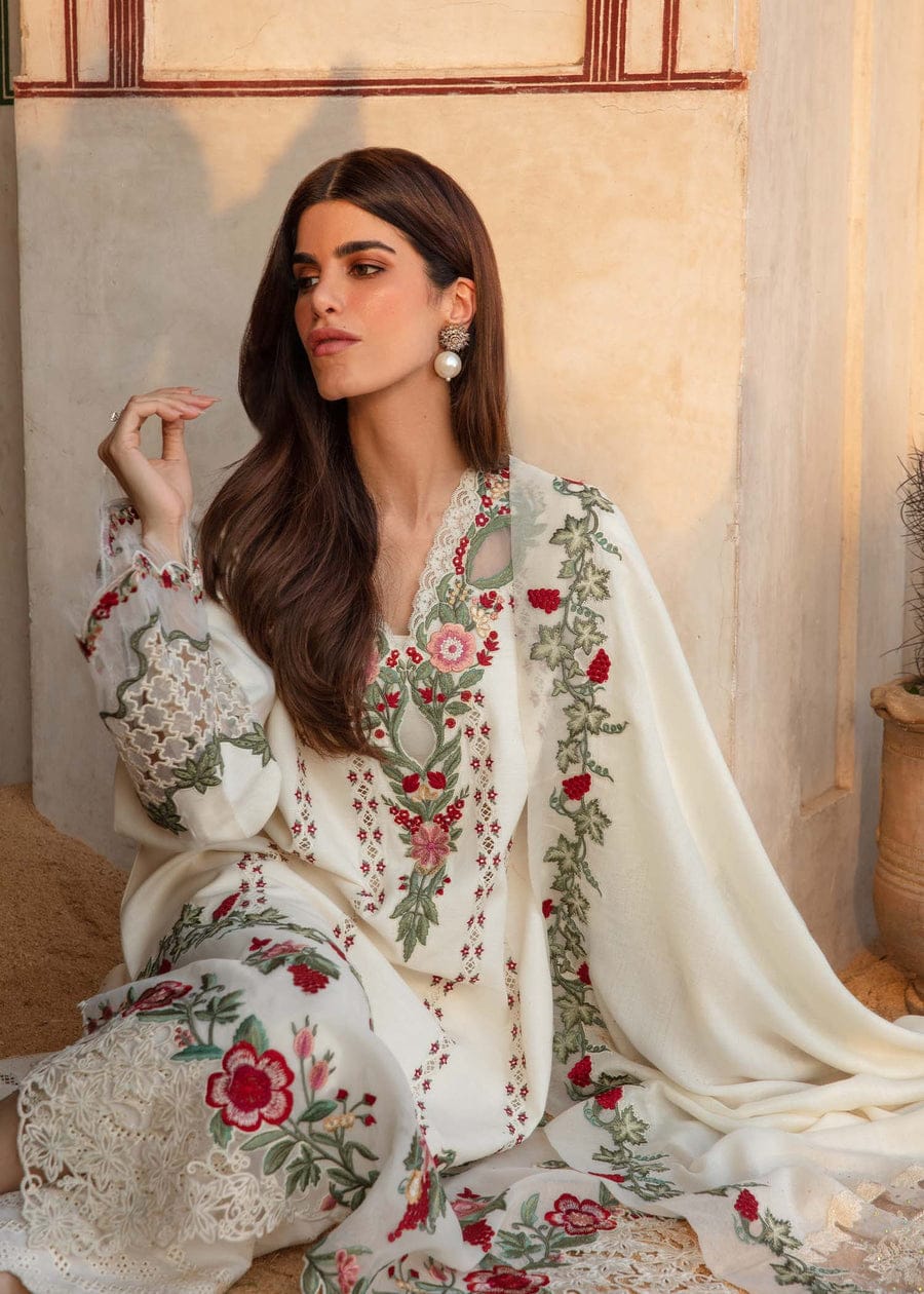 CRIMSON EMBROIDED LAWN 3PC