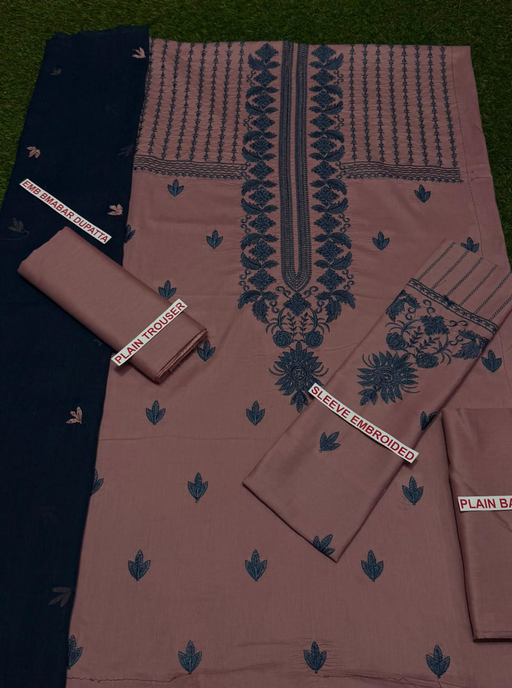 ASIMJOFA EMBROIDED LAWN 3PC