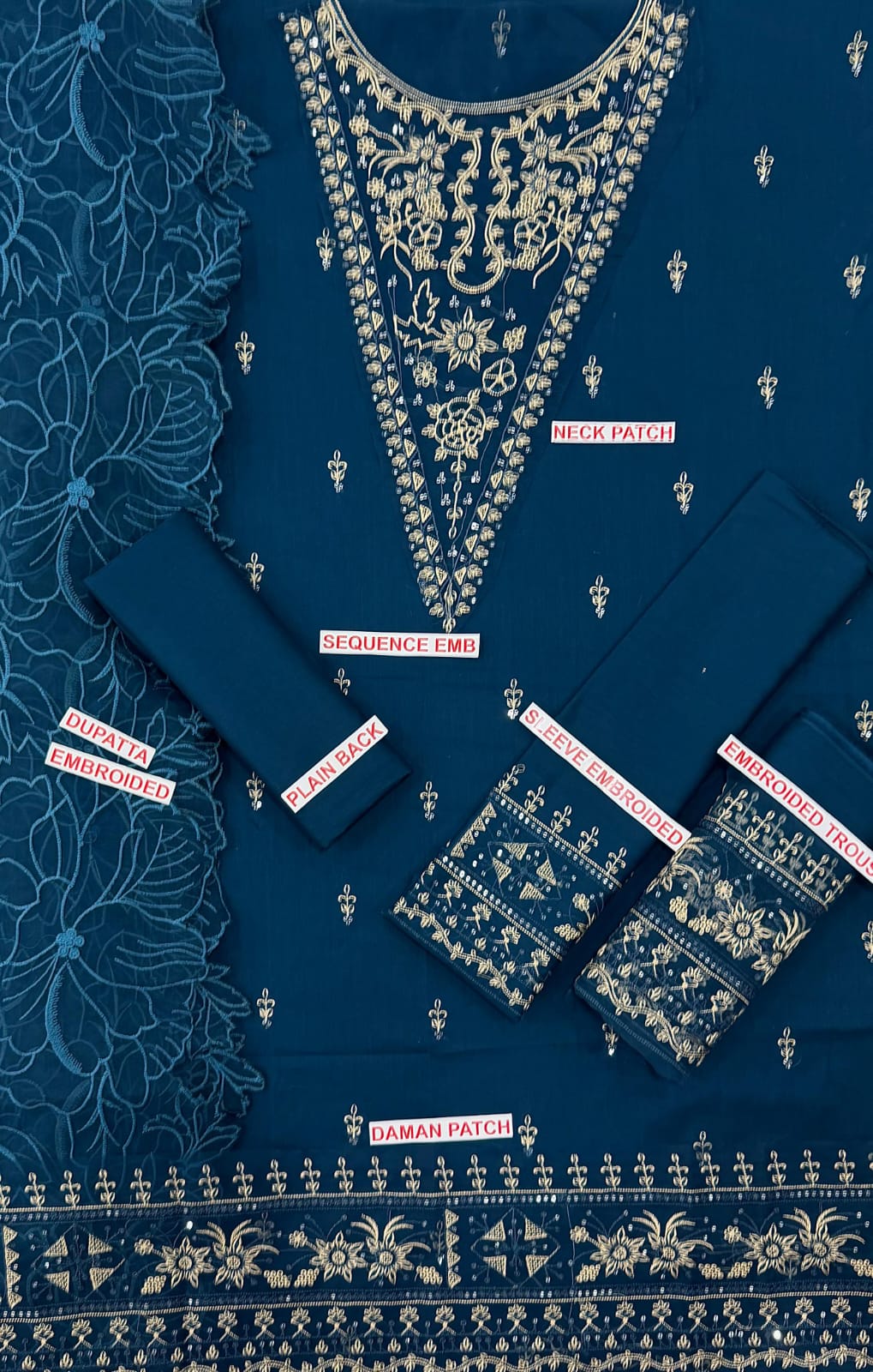 ALLYS EMBROIDED LAWN 3PC