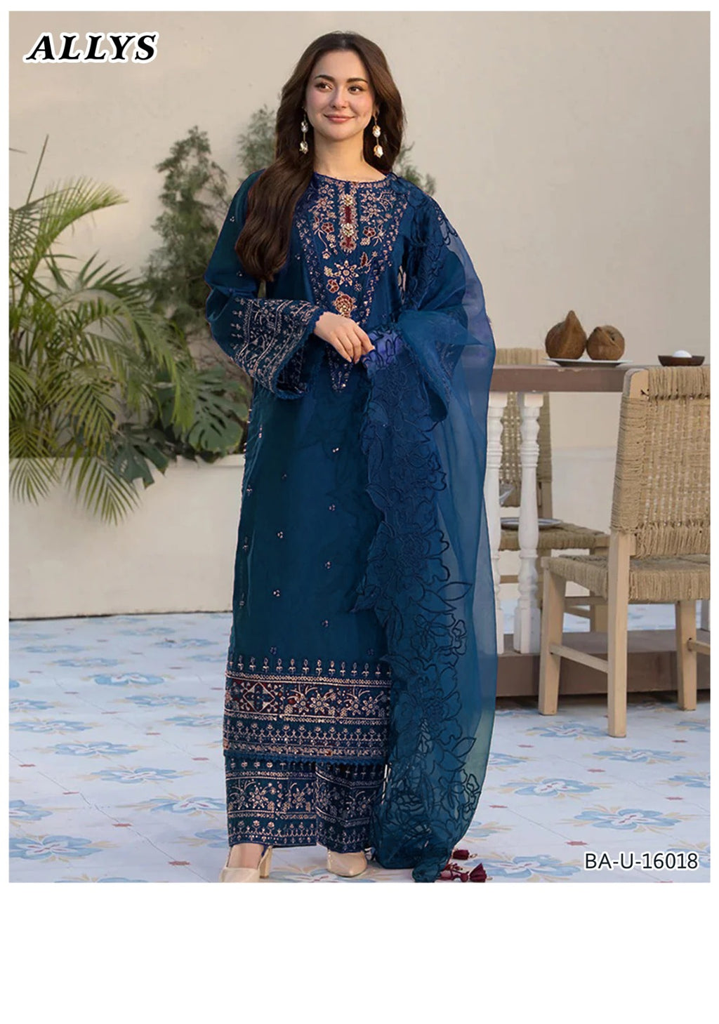ALLYS EMBROIDED LAWN 3PC