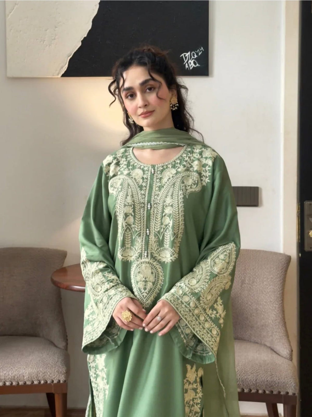 AFREEN EMBROIDED LAWN 3PC