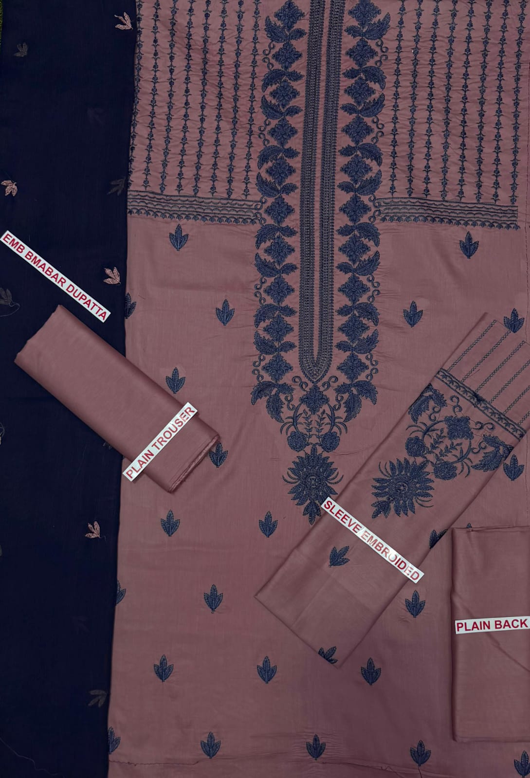 ASIMJOFA EMBROIDED LAWN 3PC