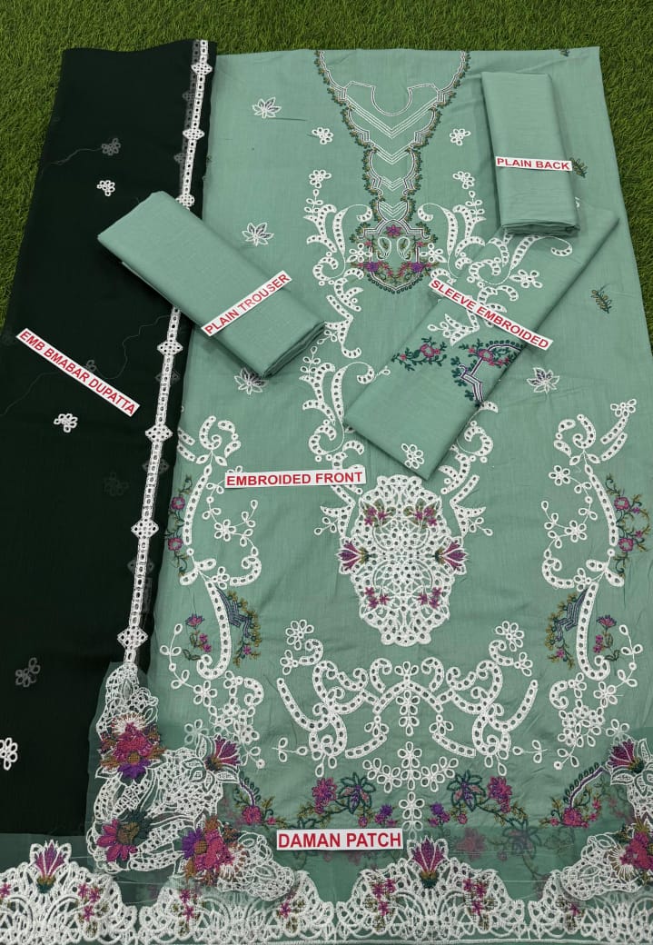 QALAMKAR EMBROIDED LAWN 3PC