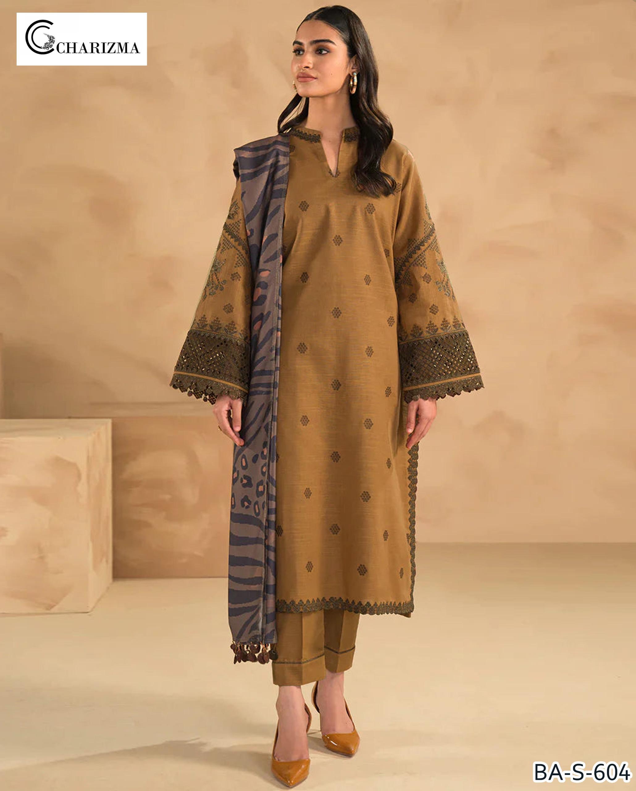 CHARIZMA EMBROIDED LAWN 3PC