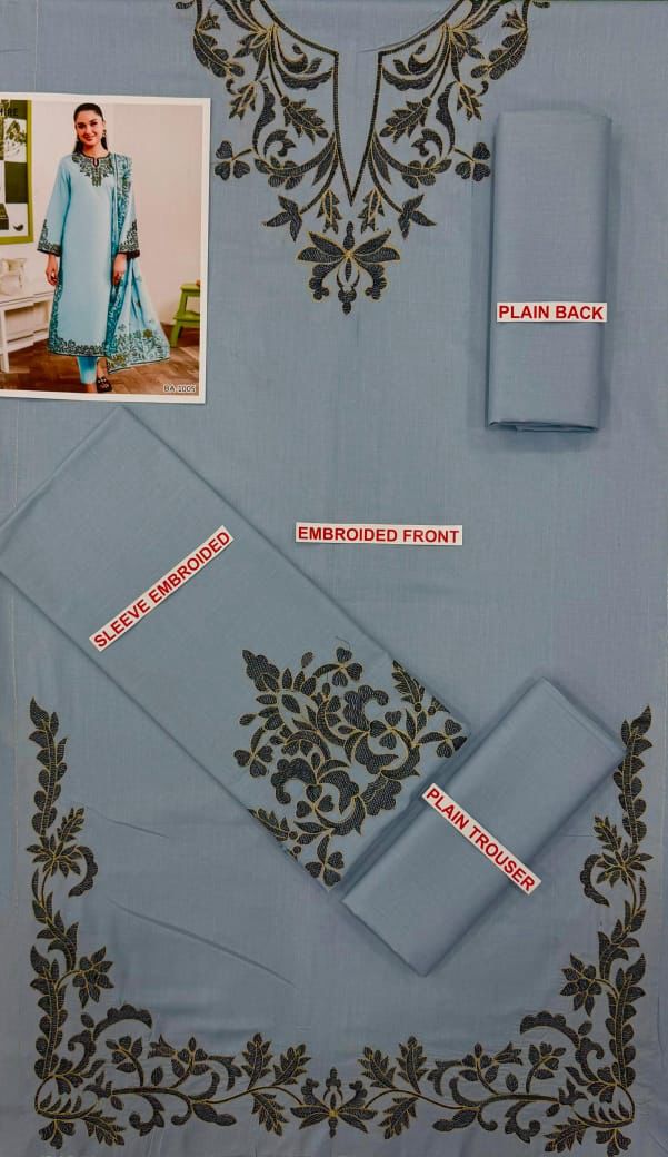 SAPPHIRE EMBROIDED LAWN 2PC
