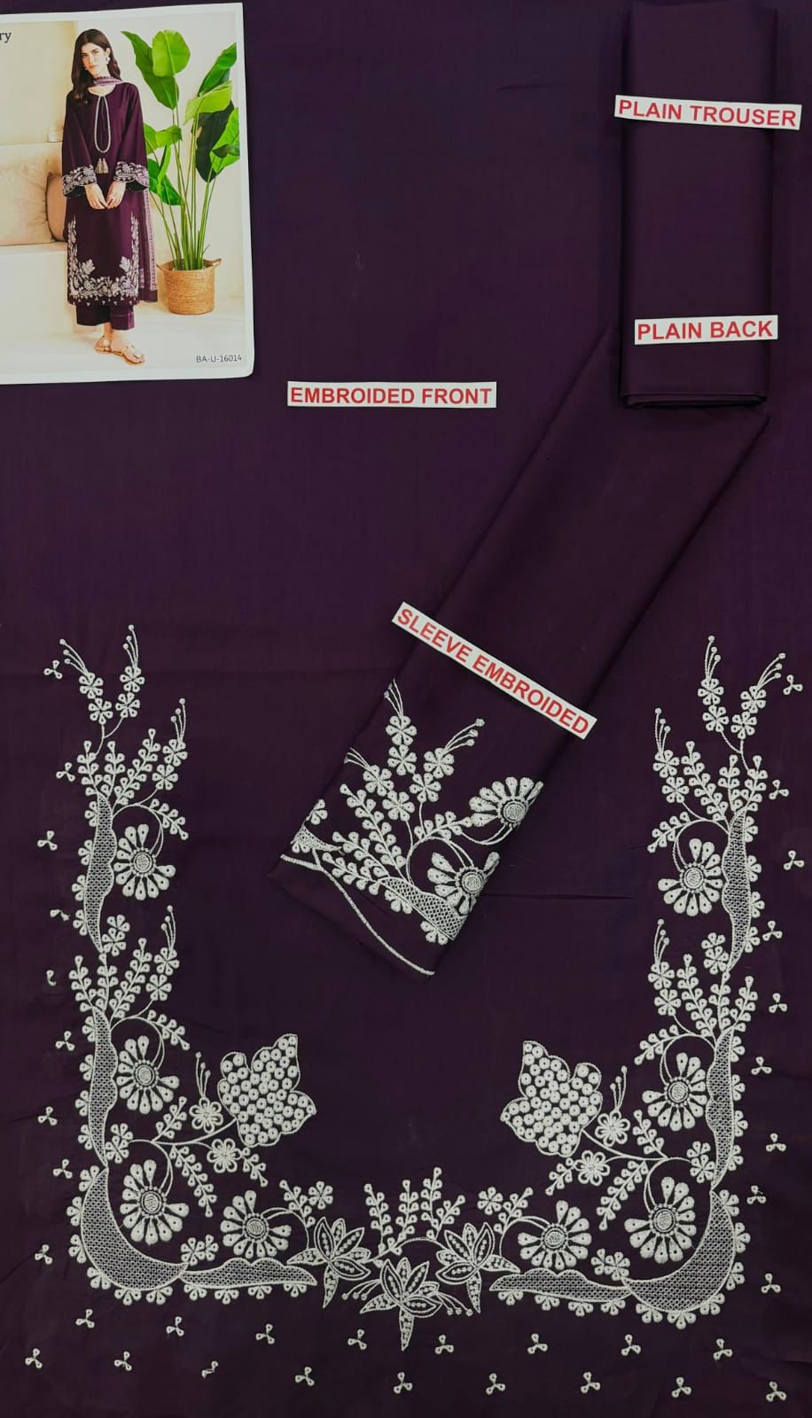ZELLBURY EMBROIDED LAWN 2PC