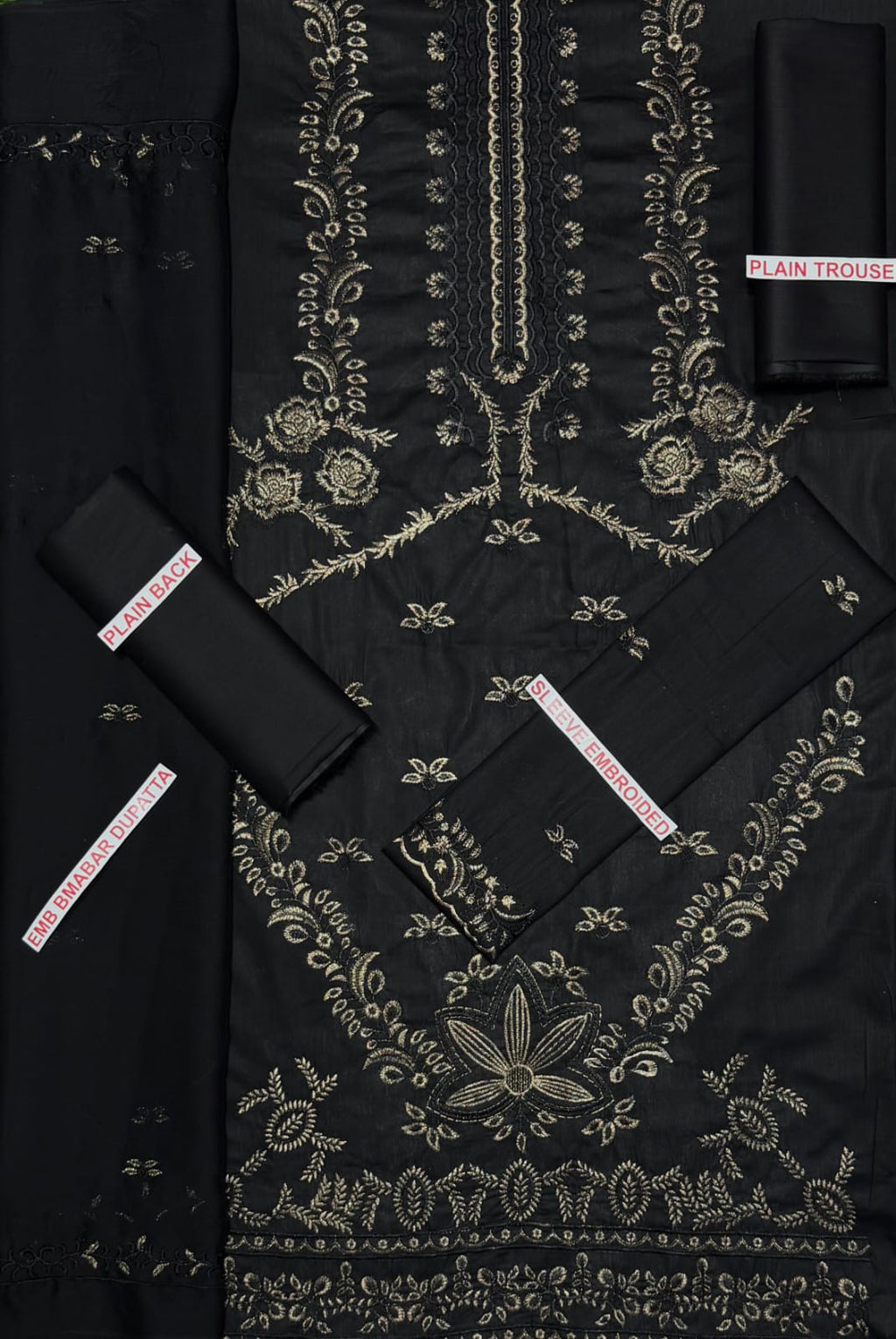 MARIA.B EMBROIDED LAWN 3PC