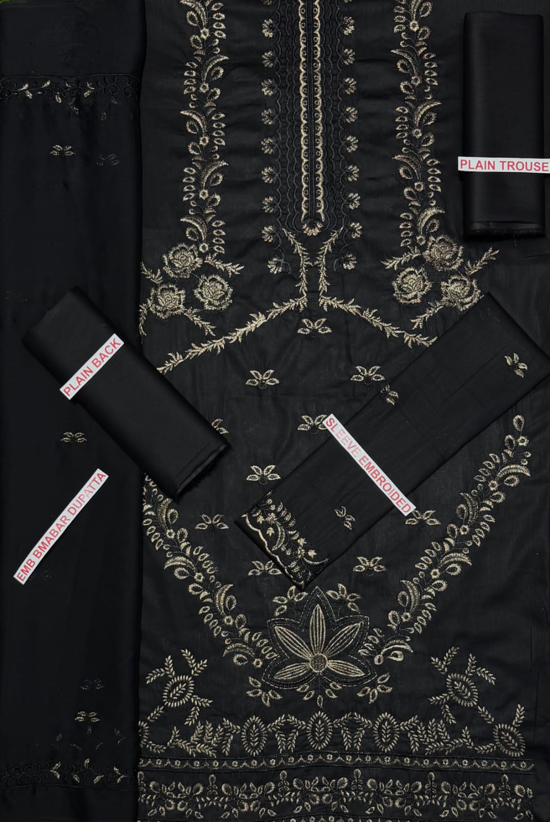 MARIA.B EMBROIDED LAWN 3PC