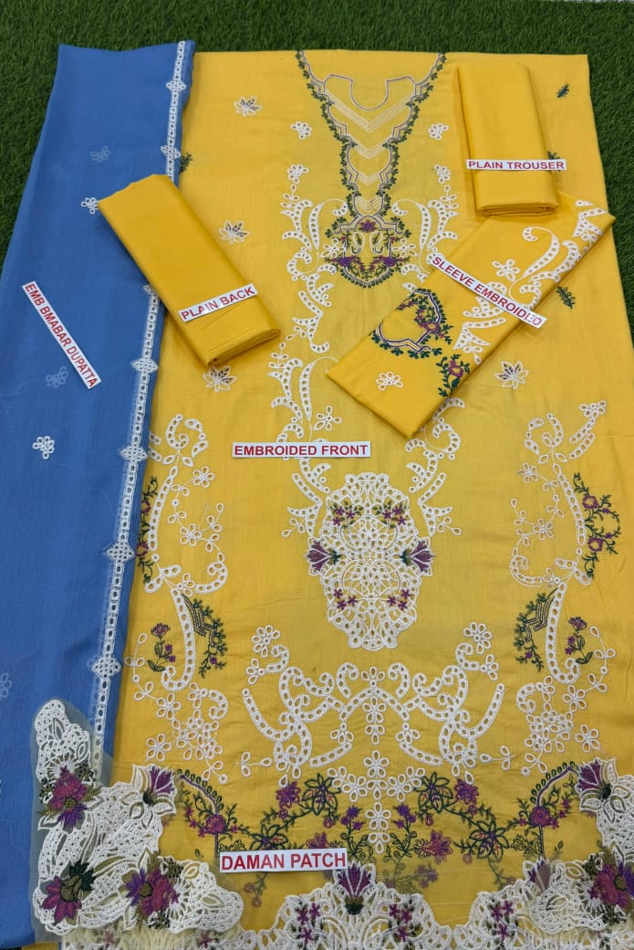 QALAMKAR EMBROIDED LAWN 3PC