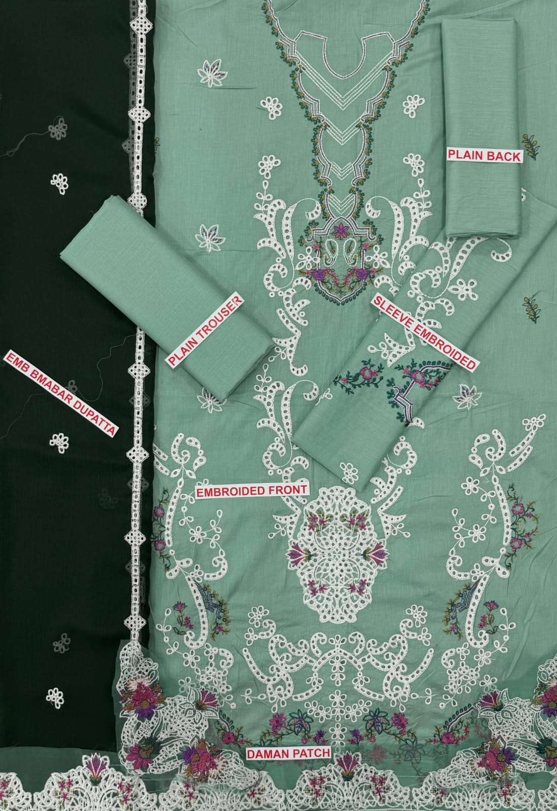 QALAMKAR EMBROIDED LAWN 3PC