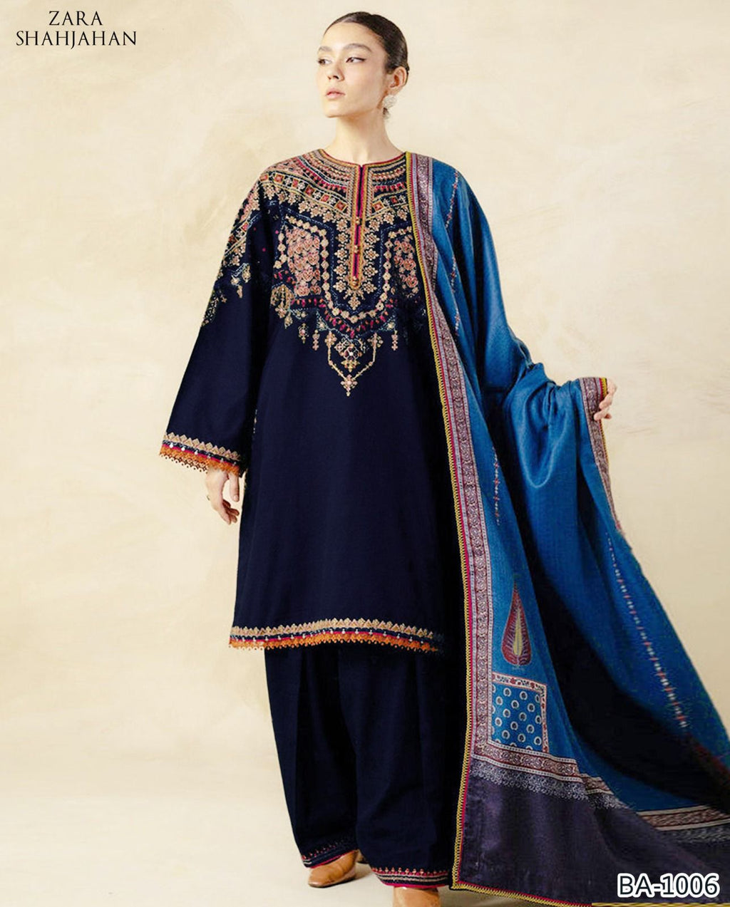 ZARA SHAHJAHAN EMBROIDED LAWN 2PC