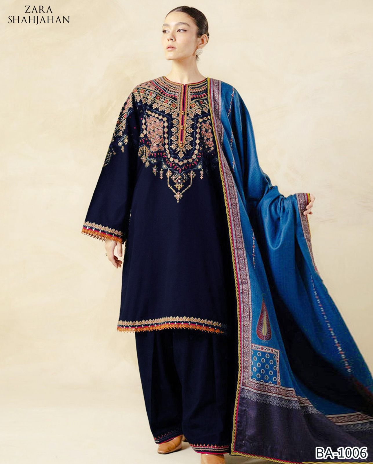 ZARA SHAHJAHAN EMBROIDED LAWN 2PC