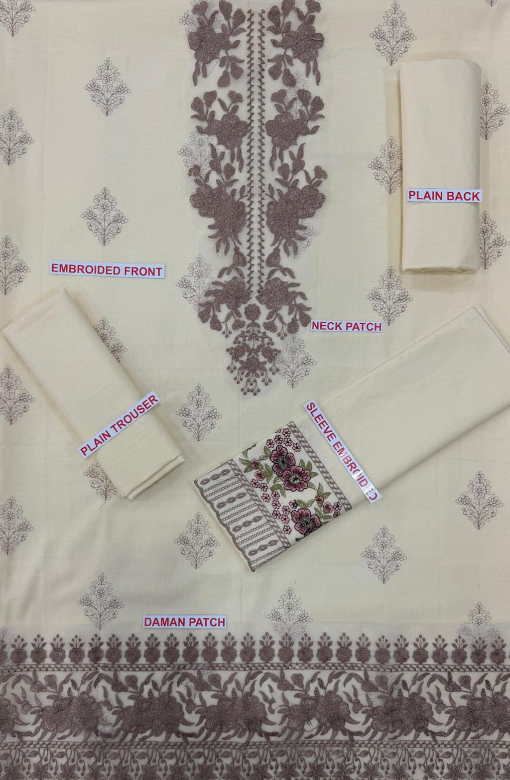 ZAINABCHOTTANI EMBROIDED LAWN 2PC