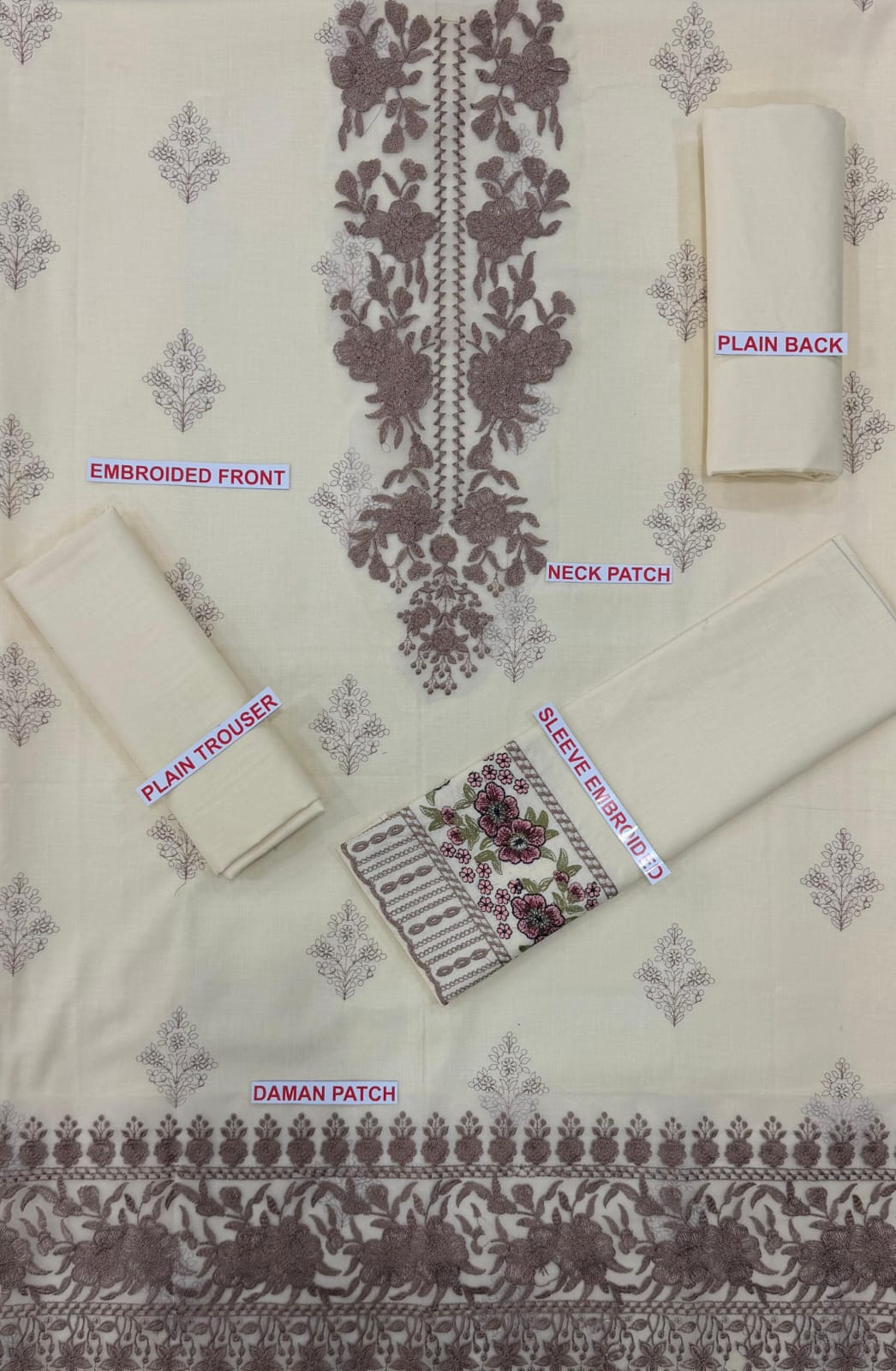 ZAINABCHOTTANI EMBROIDED LAWN 2PC