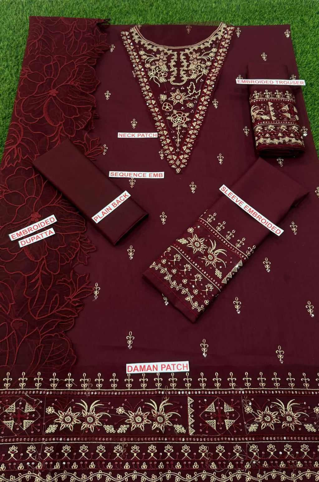 ALLYS EMBROIDED LAWN 3PC