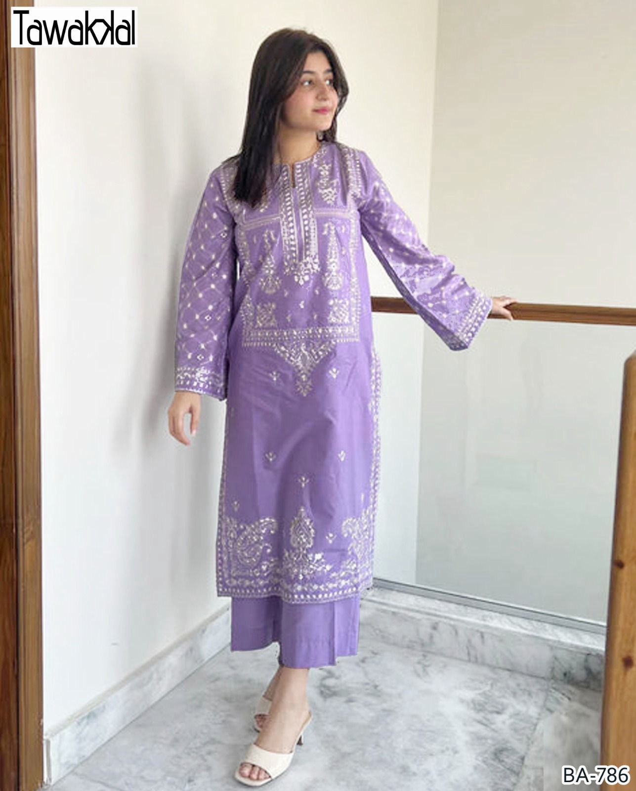 TAWAKAL EMBROIDED LAWN 2PC