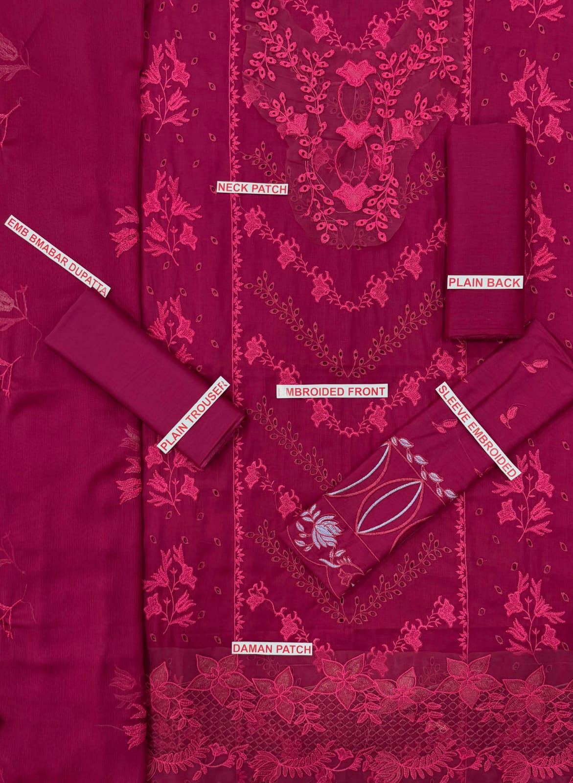 RANGRASIYA EMBROIDED LAWN 3PC