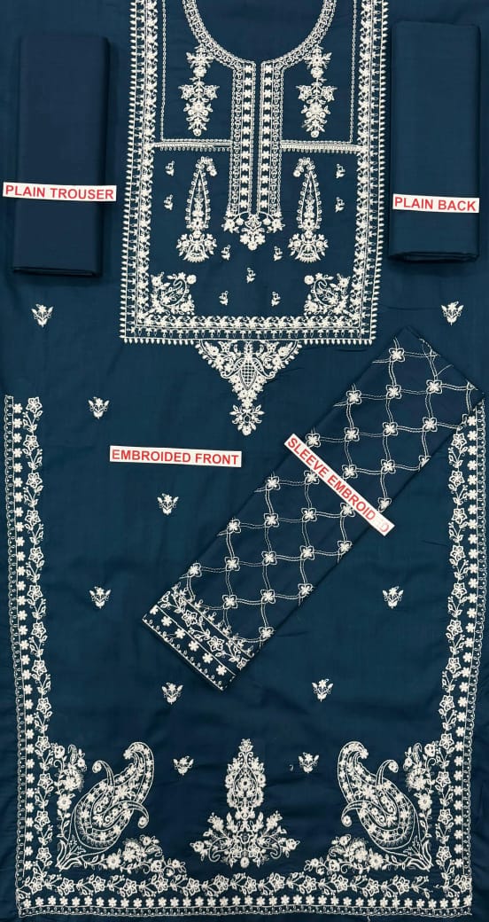 TAWAKAL EMBROIDED LAWN 2PC