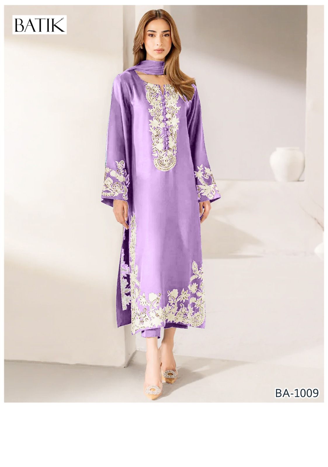 BATIK EMBROIDED LAWN 2PC