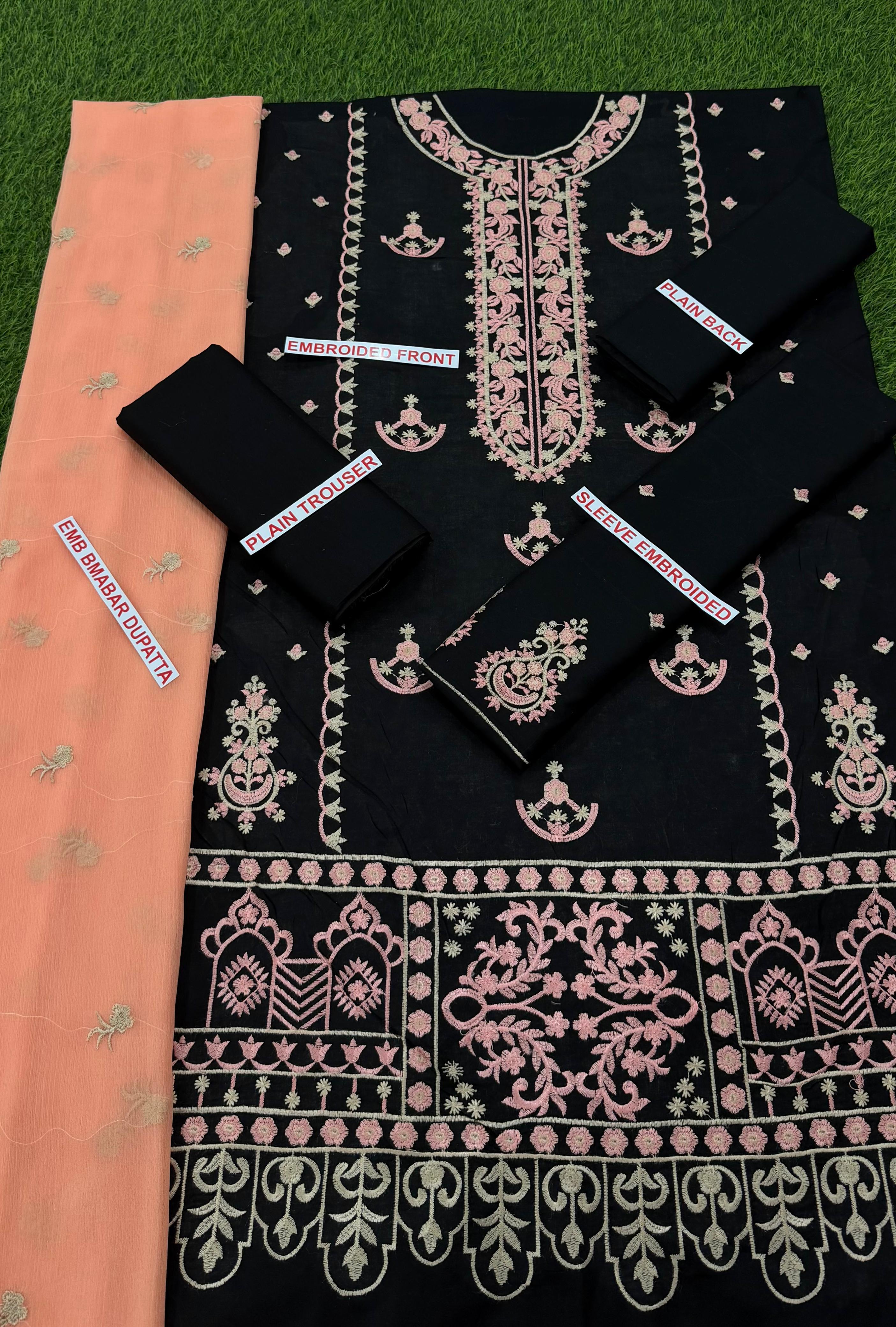 ZAIB EMBROIDED LAWN 3PC