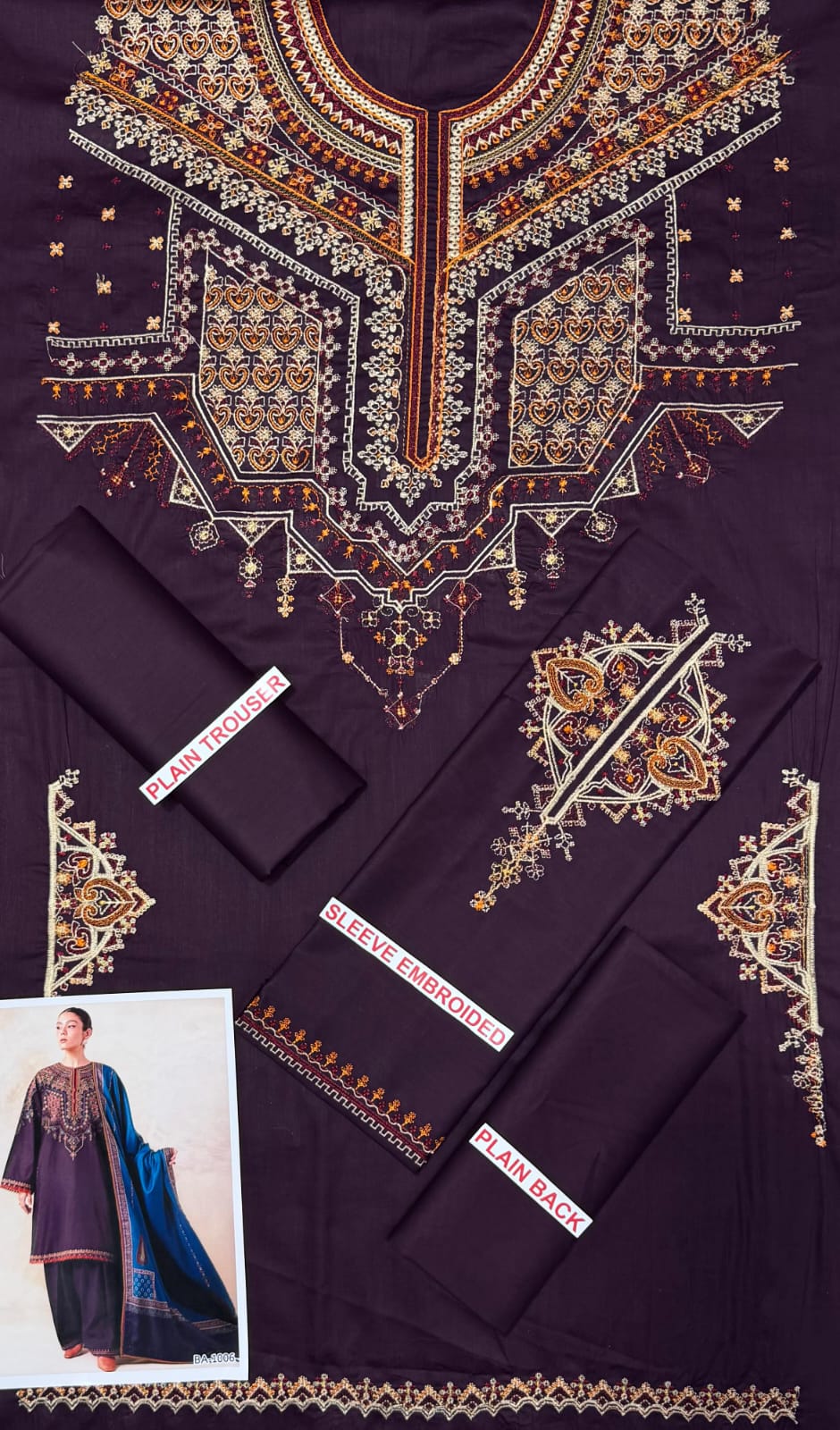 ZARA SHAHJAHAN EMBROIDED LAWN 2PC