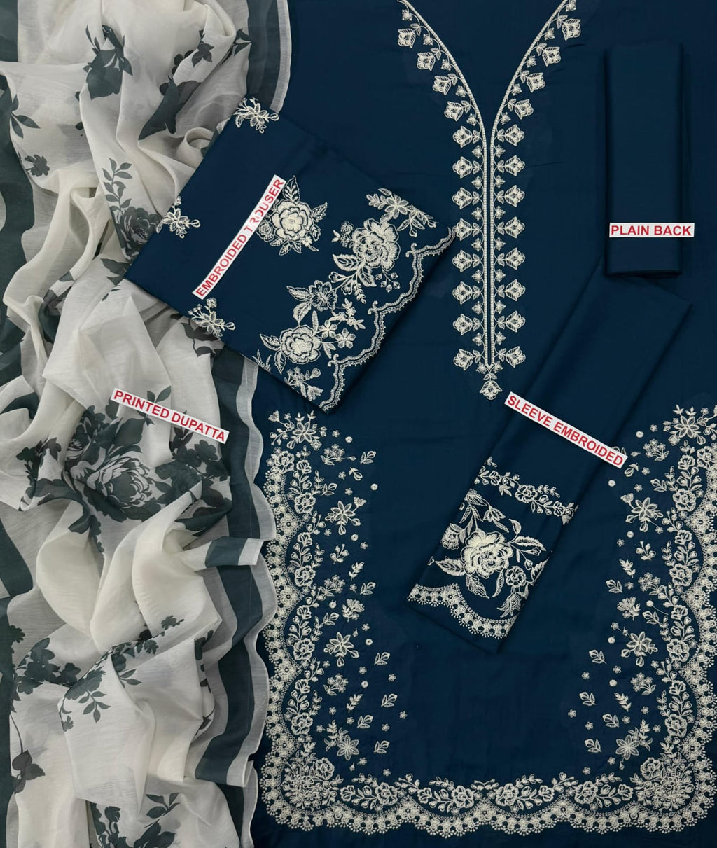 ZARA SHAHJAHAN EMBROIDED LAWN 3PC