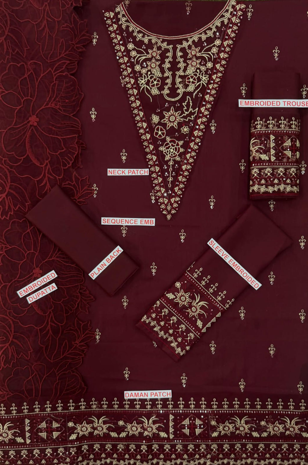 ALLYS EMBROIDED LAWN 3PC