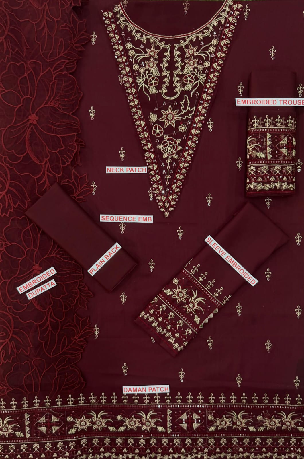 ALLYS EMBROIDED LAWN 3PC