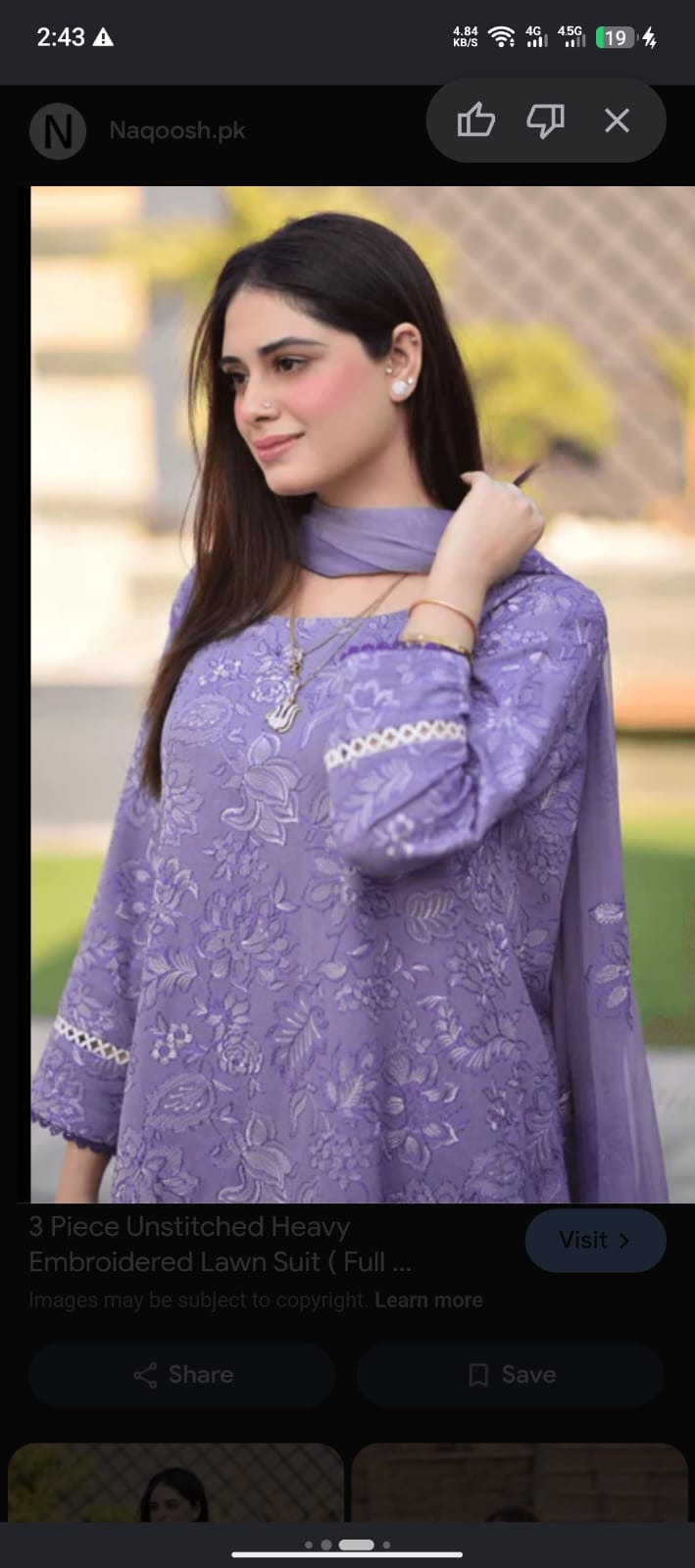 BAREEZE EMBROIDED LAWN 3PC