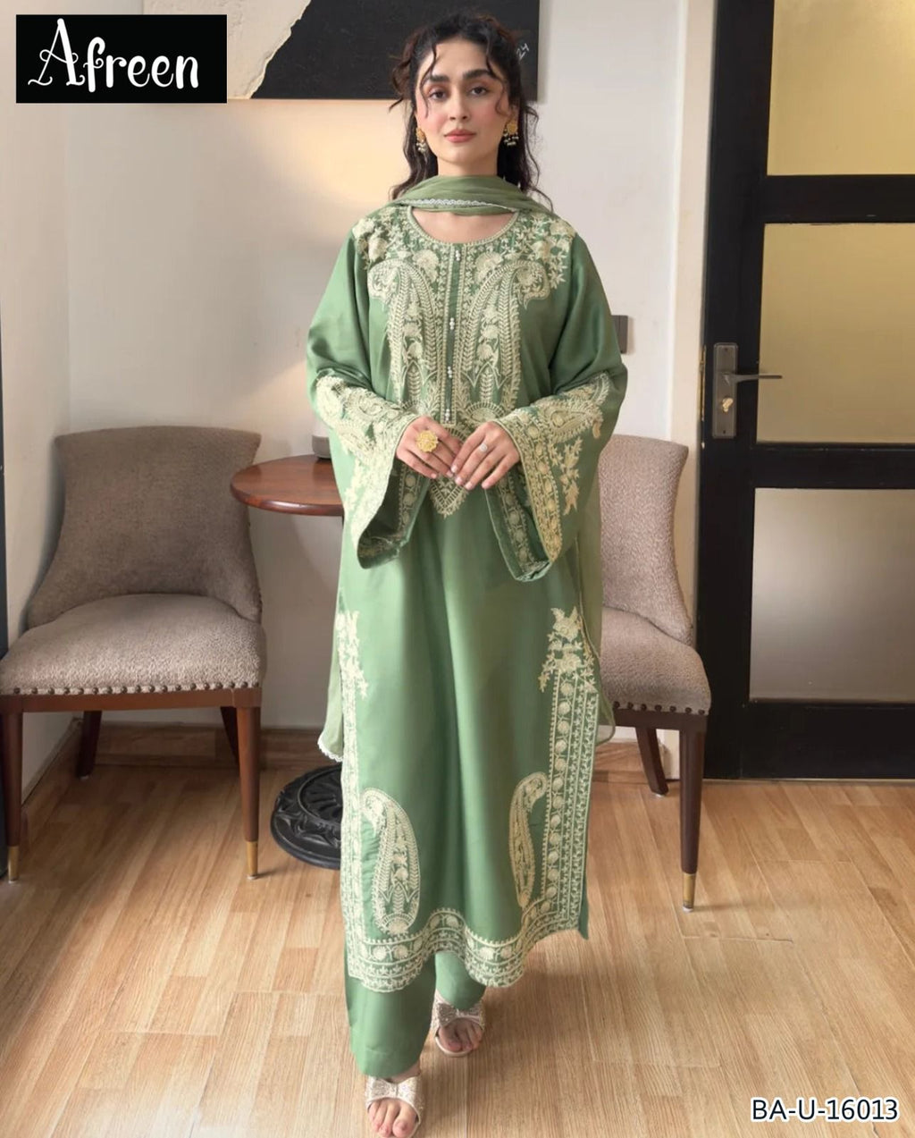 AFREEN EMBROIDED LAWN 3PC