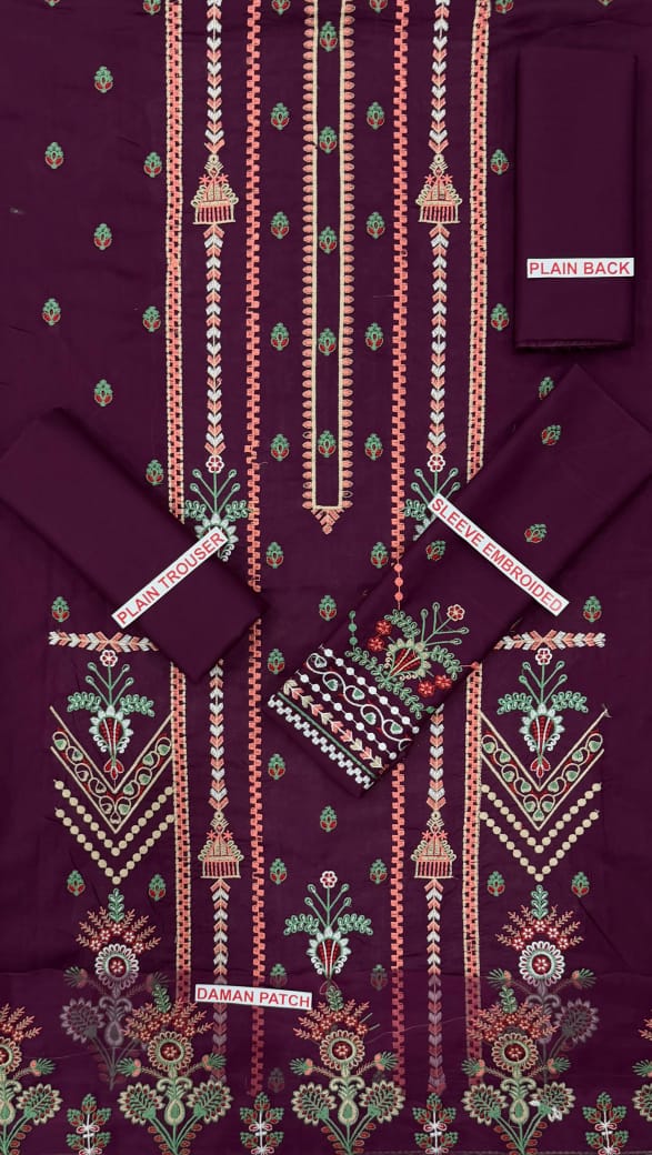 AZURE EMBROIDED LAWN 2PC