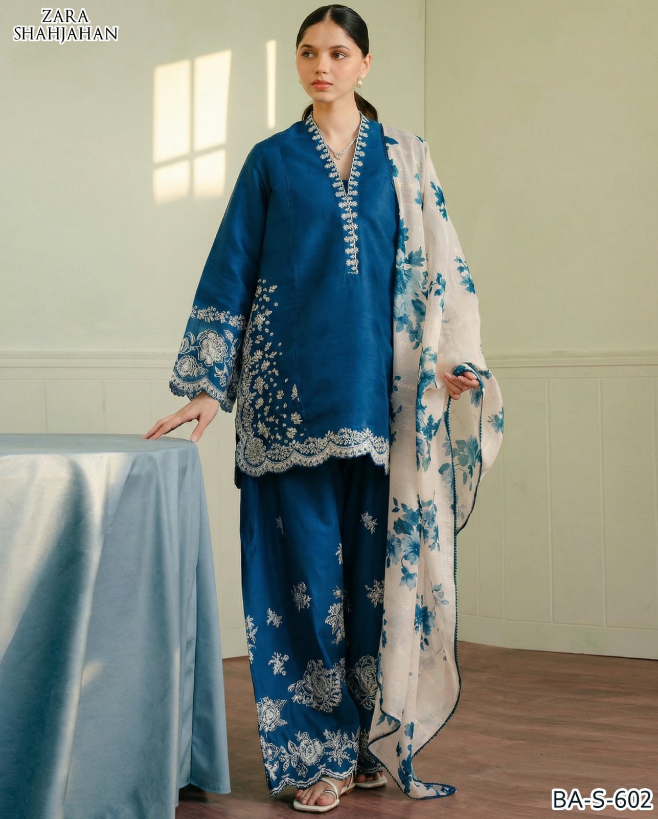 ZARA SHAHJAHAN EMBROIDED LAWN 3PC