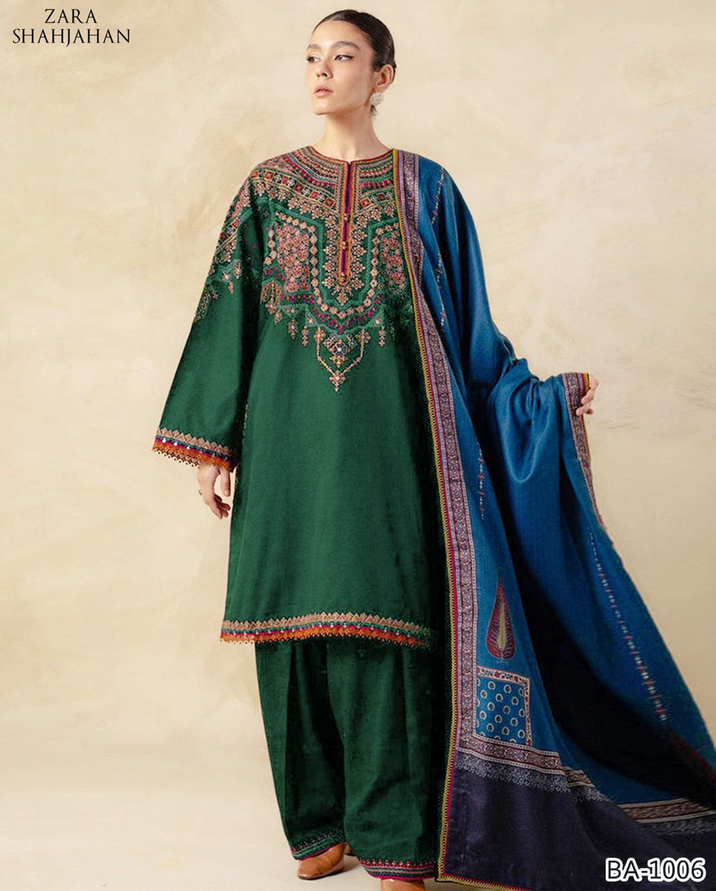 ZARA SHAHJAHAN EMBROIDED LAWN 2PC