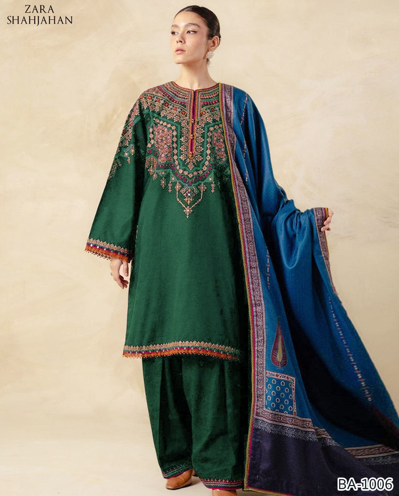 ZARA SHAHJAHAN EMBROIDED LAWN 2PC